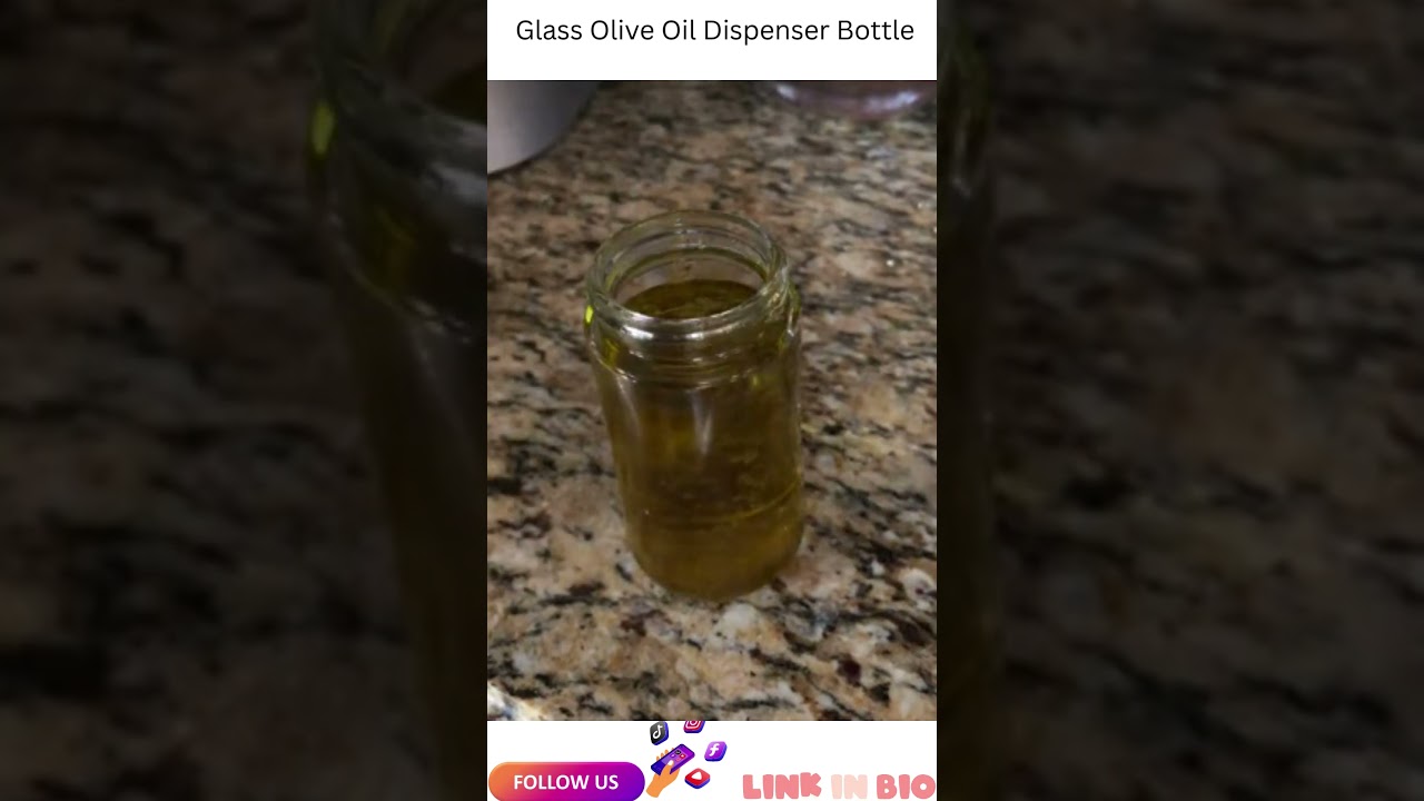 WOBILOO Glass Olive Oil Dispenser Bottle With Silicone Brush 2 In 1, Silicone Dropper Measuring oil