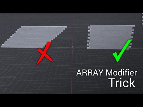Array Modifier trick for the bricks in blender : Blender Array Modifier [ Tips & Tricks ].