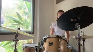 Alycia Debnam Carey on the drums