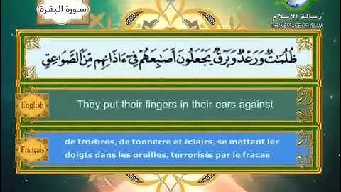 مقطع من سورة البقرة الآيات ١٧-١٨-١٩-٢٠.