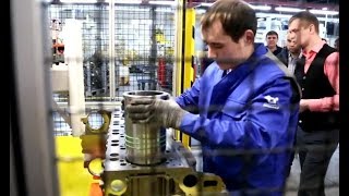 Установка гильз цилиндров на новый рядный двигатель Р6 (завод двигателей, ПАО «КАМАЗ»)