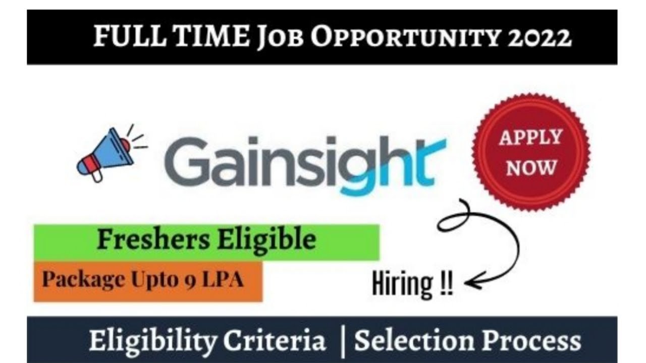 Gainsight Hiring Fresher as Service Engineer