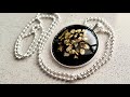 #1177 Make Your Own Beautiful Golden Crushed Glass Resin Pendants