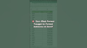 🎯 "Format Tanggal ke Format Indonesia di Excel!" #excel #spreadsheetmagic #exceltips #shorts
