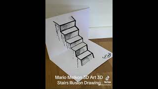 Mario Melkon 3D Art Stairs lllusion رسم درج ثلاثي الأبعاد
