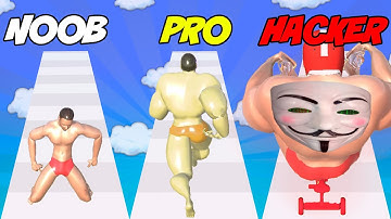 Muscle Race 3D - NOOB vs PRO vs HACKER