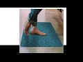 Shape28 floor mat ultrathin kitchen rug with non slip rubber backing 35x23 blue