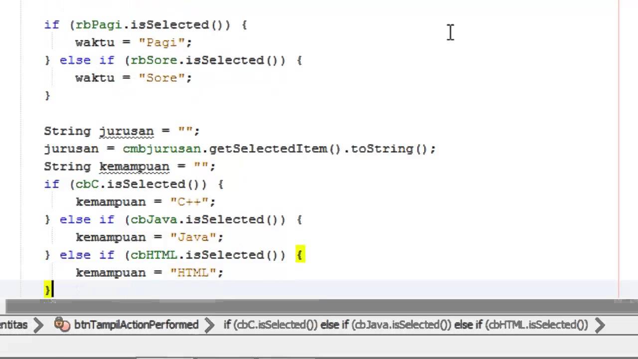 Contoh Program Array 2 Dimensi