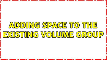Ubuntu: Adding space to the existing volume group