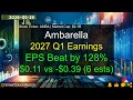 Ambarella (AMBA|$4.1B) - 2027 Q1 Earnings Analysis