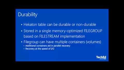 In Memory OLTP for DBA SQL Server 2012 R2 and 2014 87