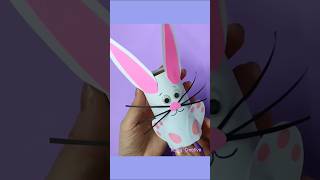 Conejo de Pascua con tubos de cartón de papel higiénico #manualidadesrecicladas  #shorts