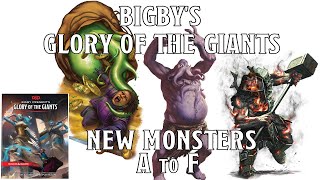 New Monsters in Bigby's Glory of the Giants, A to F | Nerd Immersion