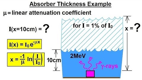 Physics - Ch 66 Quantum Mechanics 2: Basic Concepts (5 of 38) Absorber Thickness: Example