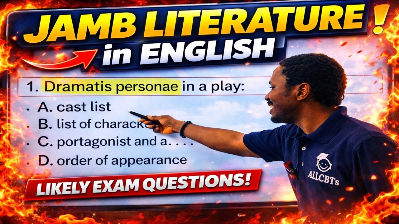 Экзамен JAMB по литературе 2026: 40 наиболее вероятных вопросов и ответов (для получения баллов 3...