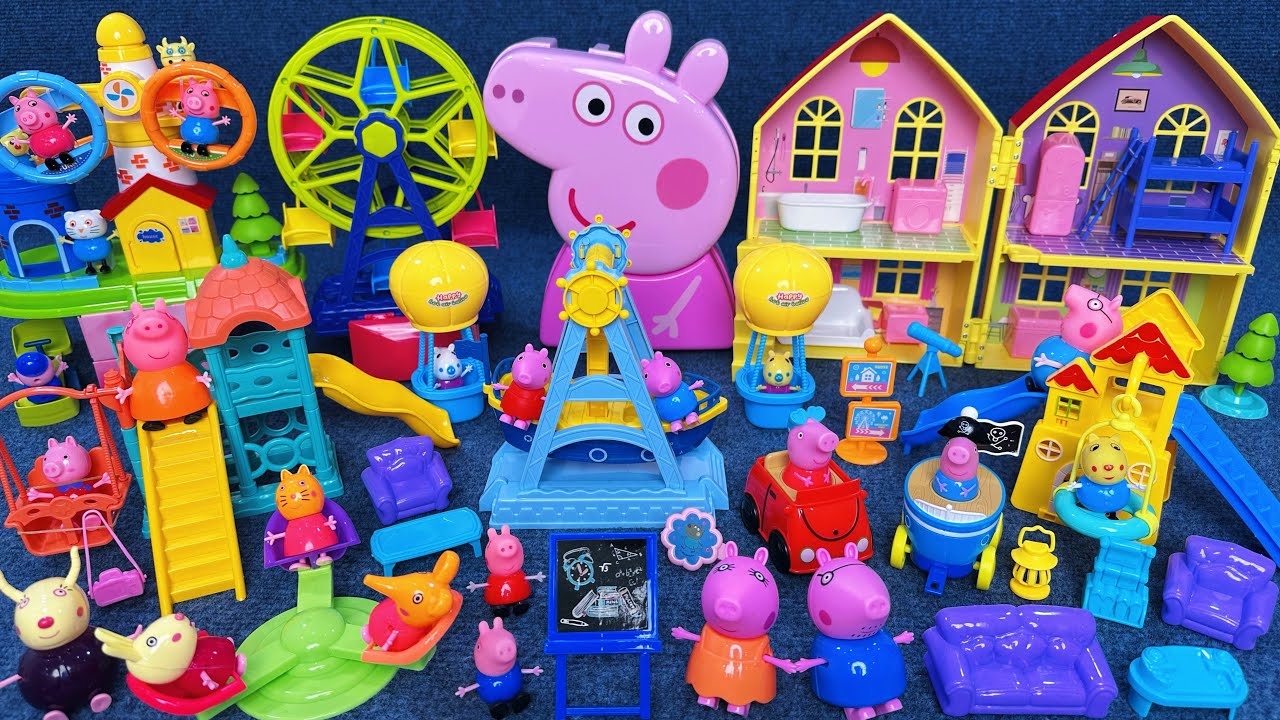13 Minutes Satisfying with Unboxing Cute Peppa Pig Super Playground Toy World ASMR | Review Toys