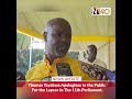 📽️ Thomas Tayebwa apologises to the public for the lapses in the 11th Parliament.