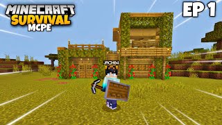 New beginning in Minecraft Survival series MCPE 🔥| EP 1