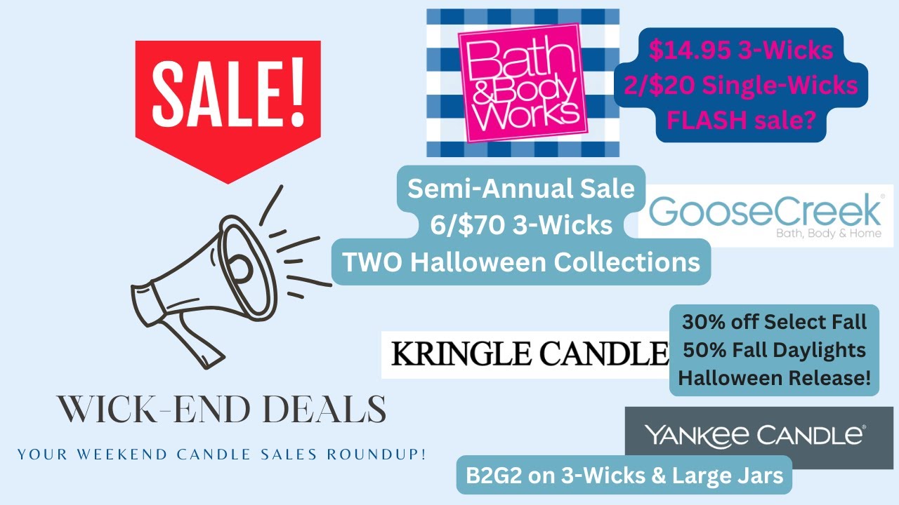 🏷️ Wick-end Deals Candle Sales & Halloween Releases | Bath & Body Works, Goose Creek, Kringle & More