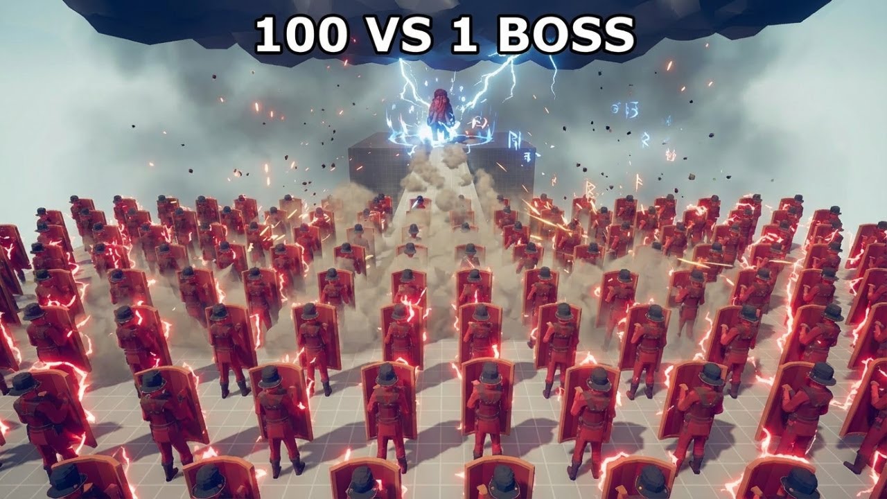 100 Escudeiros VS 1 Boss - Totally Accurate Battle Simulator TABS