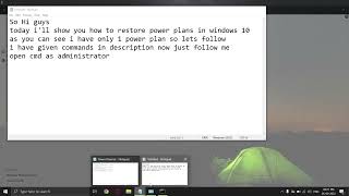 How to restore missing power plans in Windows 10.