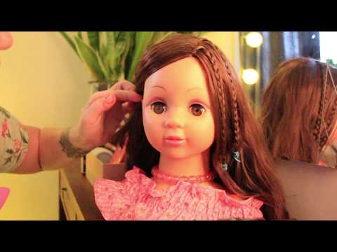 Doll head ASMR - Brushing hair, combing, scalp massage, braiding