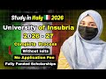 Study in Italy 🇮🇹 2026 | University of Insubria (no application fee) | Fully Funded Scholarships