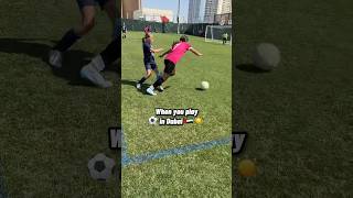 Playing footy in a 40' 🥵 weather!#football #dubai #mehransdinosaurs  #footballshorts