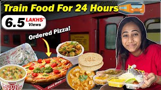 Eating only Train Food for 24 Hours | (Howrah-Bikaner) Train Experience | Food Challenge