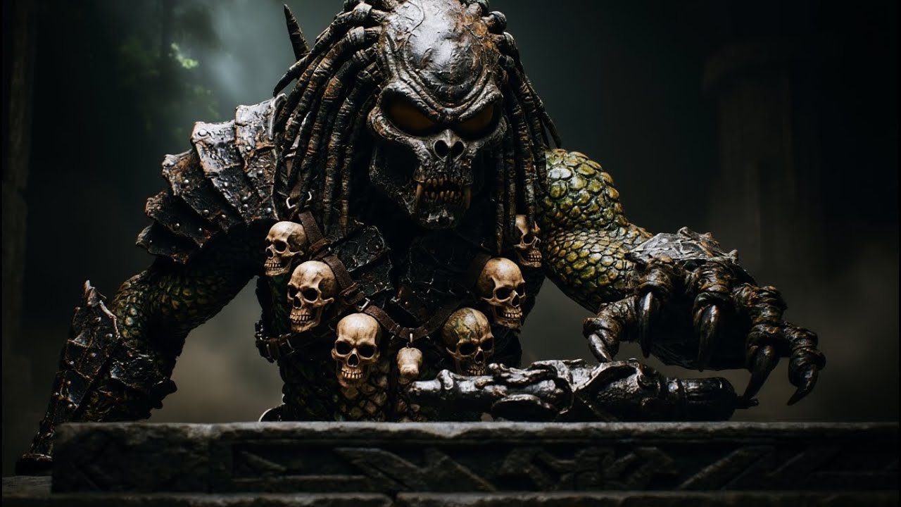 Predator Finds Ancient Armor & Mask  Aliens vs Predator  4K ULTRA HD Scene