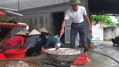 Bữa Cỗ Quê Chào Mừng Lễ Hội Đồng Xâm Của Xóm Đầu Cầu Quê Lúa Thái Bình