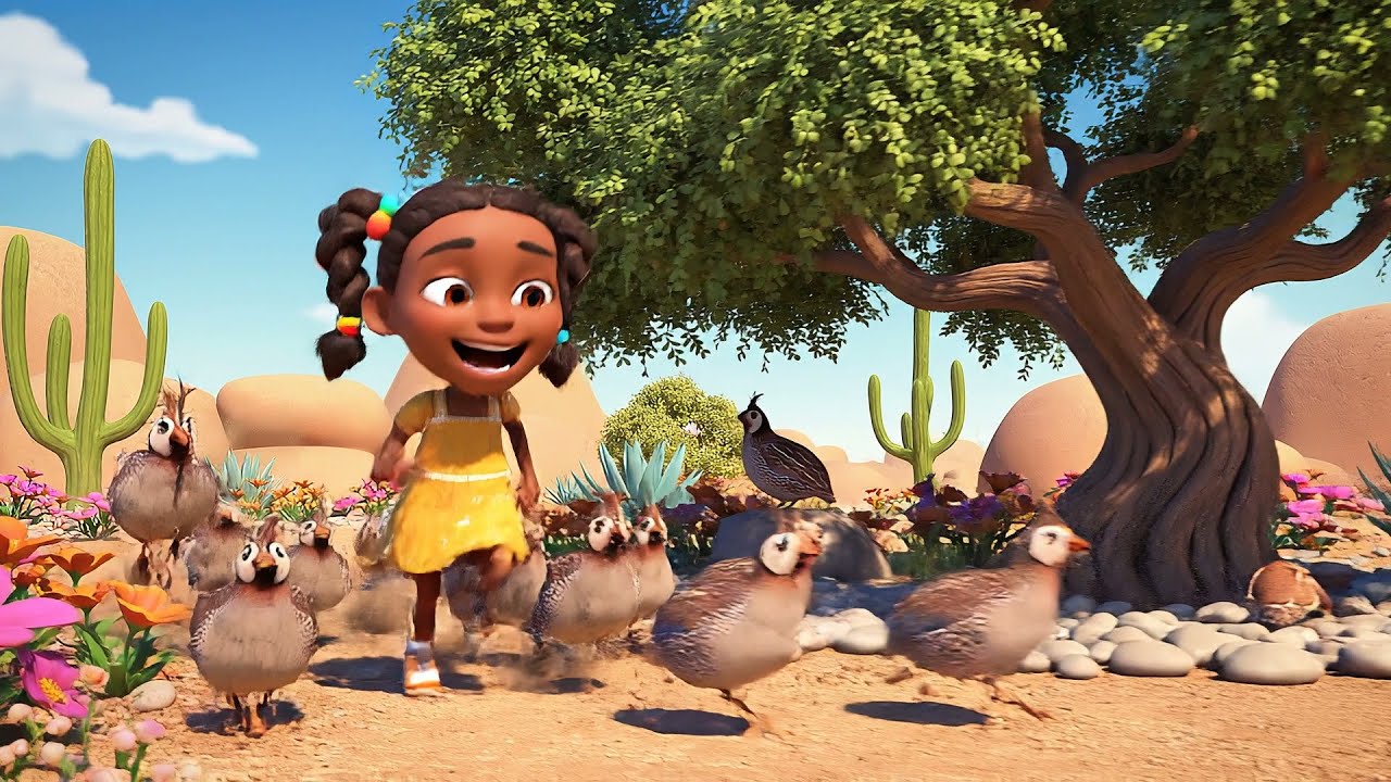 Five Little Quails Run Run Run | Nursery Rhymes for Kids & Baby Songs