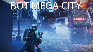 Helldivers 2 - Bot Mega City - Railgun & Jump Pack Loadout - Super Helldive