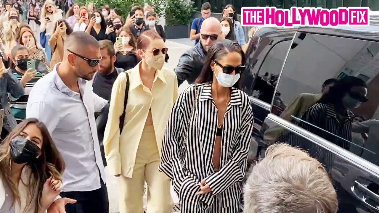 Gigi Hadid & Joan Smalls Get Chased Down By Fans While Leaving A Show During Milan Fashion Week