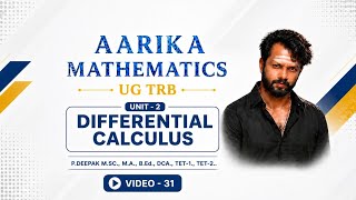 UG - TRB MATHS 2026 | UNIT - 2 Differential Calculus | Video - 31 | Deepak sir |