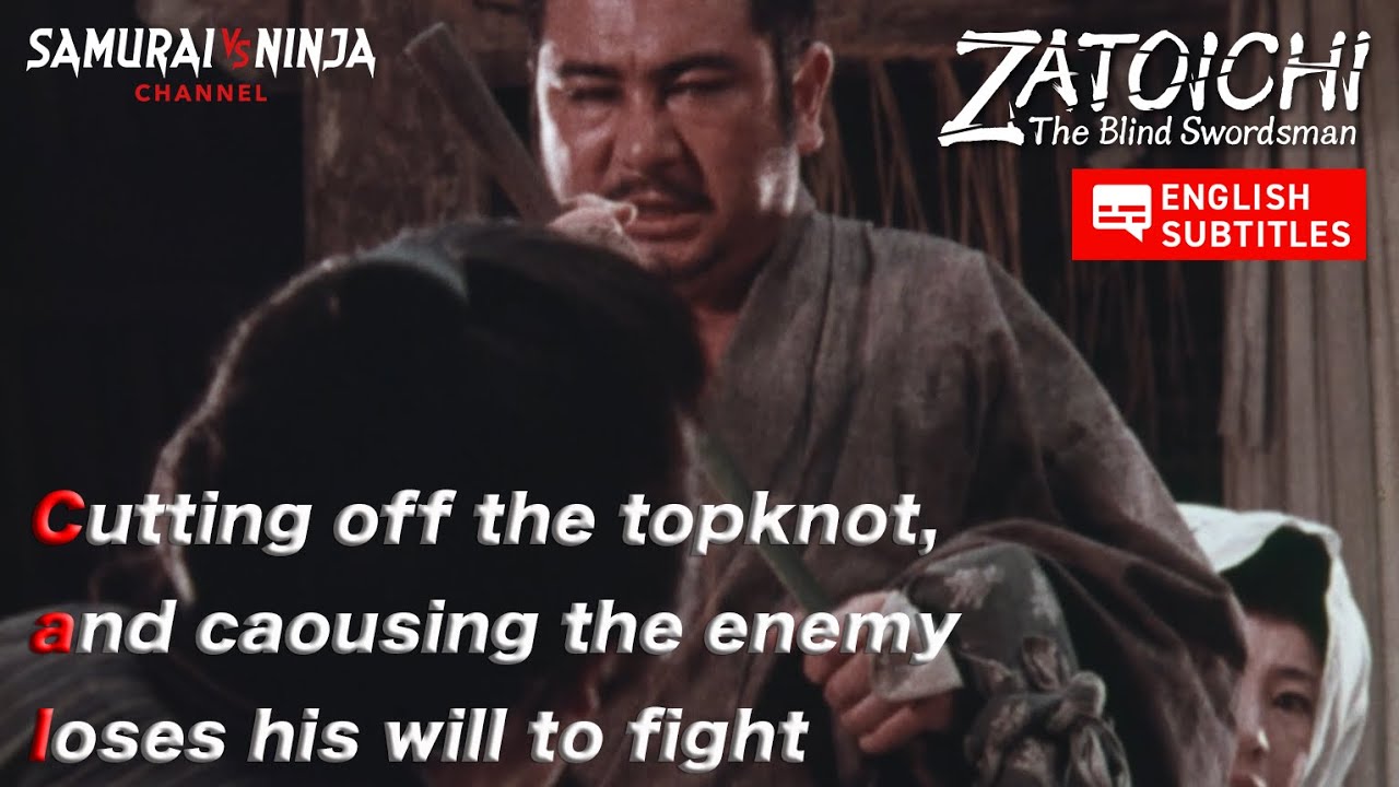 Cutting off the topknot of the enemy, and causing him to lose his will to fight
