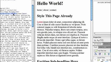 Dreamweaver CS5 - Inline & Internal CSS