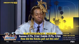 UNDISPUTED | Lil Wayne reacts to Knicks beat 76ers 118-115, will face Pacers in Round 2