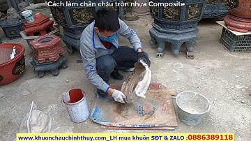 Cách đổ khuôn chậu tròn không có lòng trong quá dễ , khuôn composite