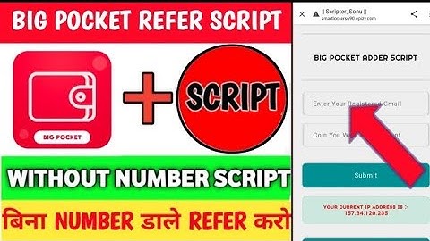 New app Big pocket ||Refer bypass script||Task bypass script#paytmcash #earnmoneyonline