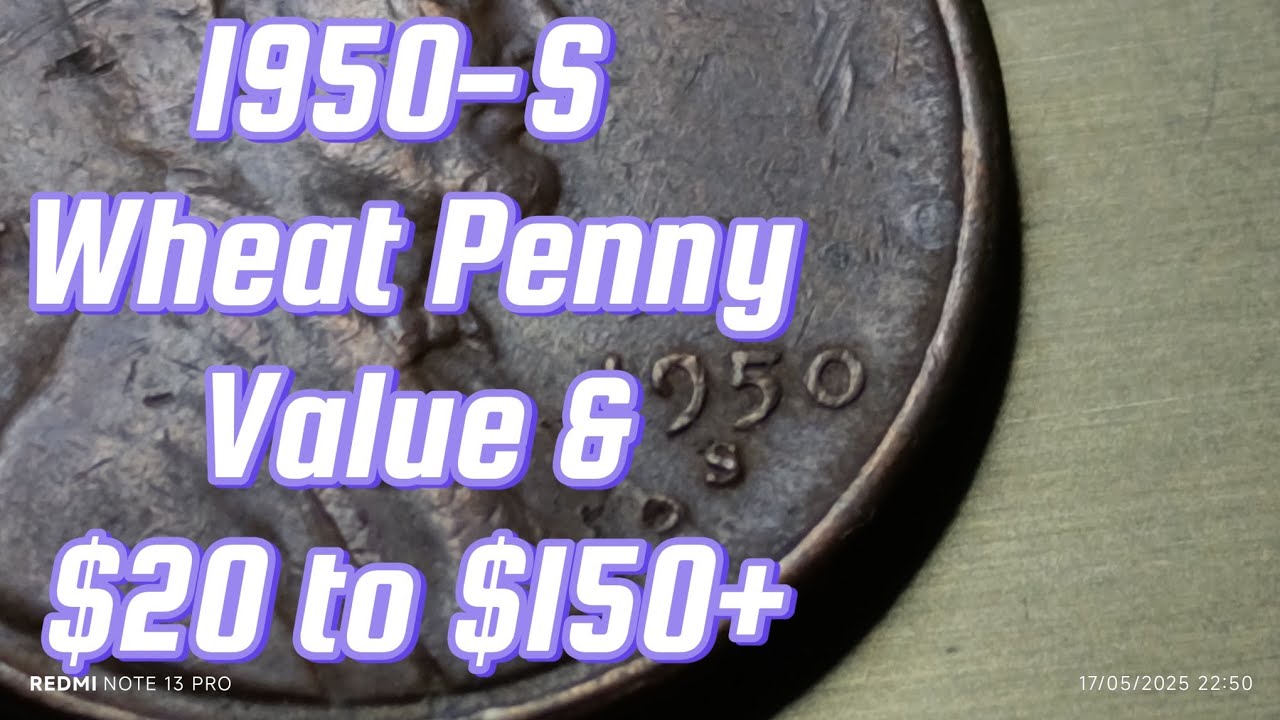 1950-S Wheat Penny – Value & $20 to $150+1950SWheatPenny 