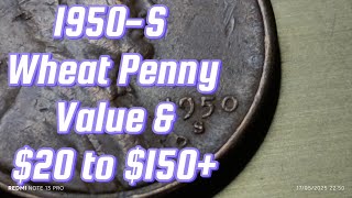 1950-S Wheat Penny – Value & $20 to $150+1950SWheatPenny #WheatPenny #RareCoins #Money