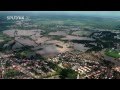 Hochwasser 2013: Überflug von Halle über Bitterfeld, Raguhn-Jeßnitz, Dessau am 4.6.2013