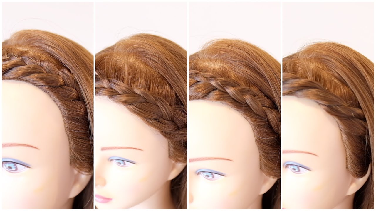 前髪の編み込みの作り方 Four Headband Braids Hair Works Sol Youtube