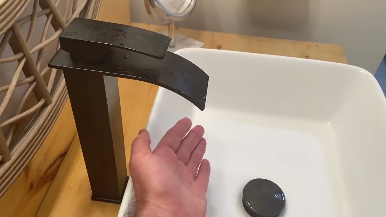 Bathroom Faucets, Vessel Sink Faucet, Waterfall Faucet for Bathroom Sink, Beautiful Sleek Waterfall