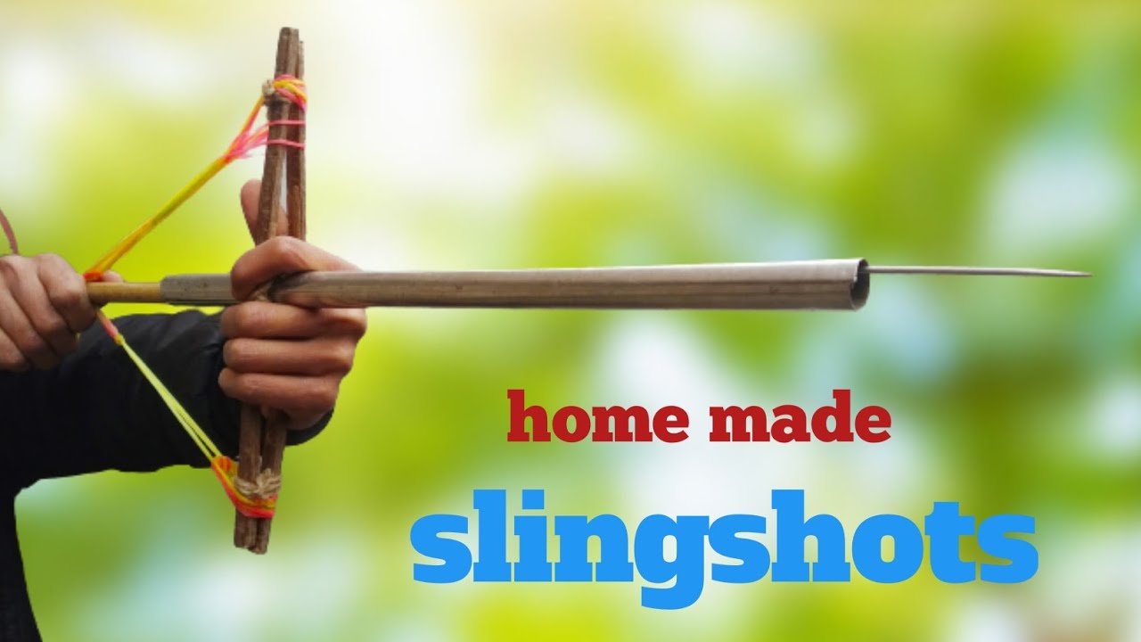 home made powerfull slingshot ! how to make slingshot!home made gun