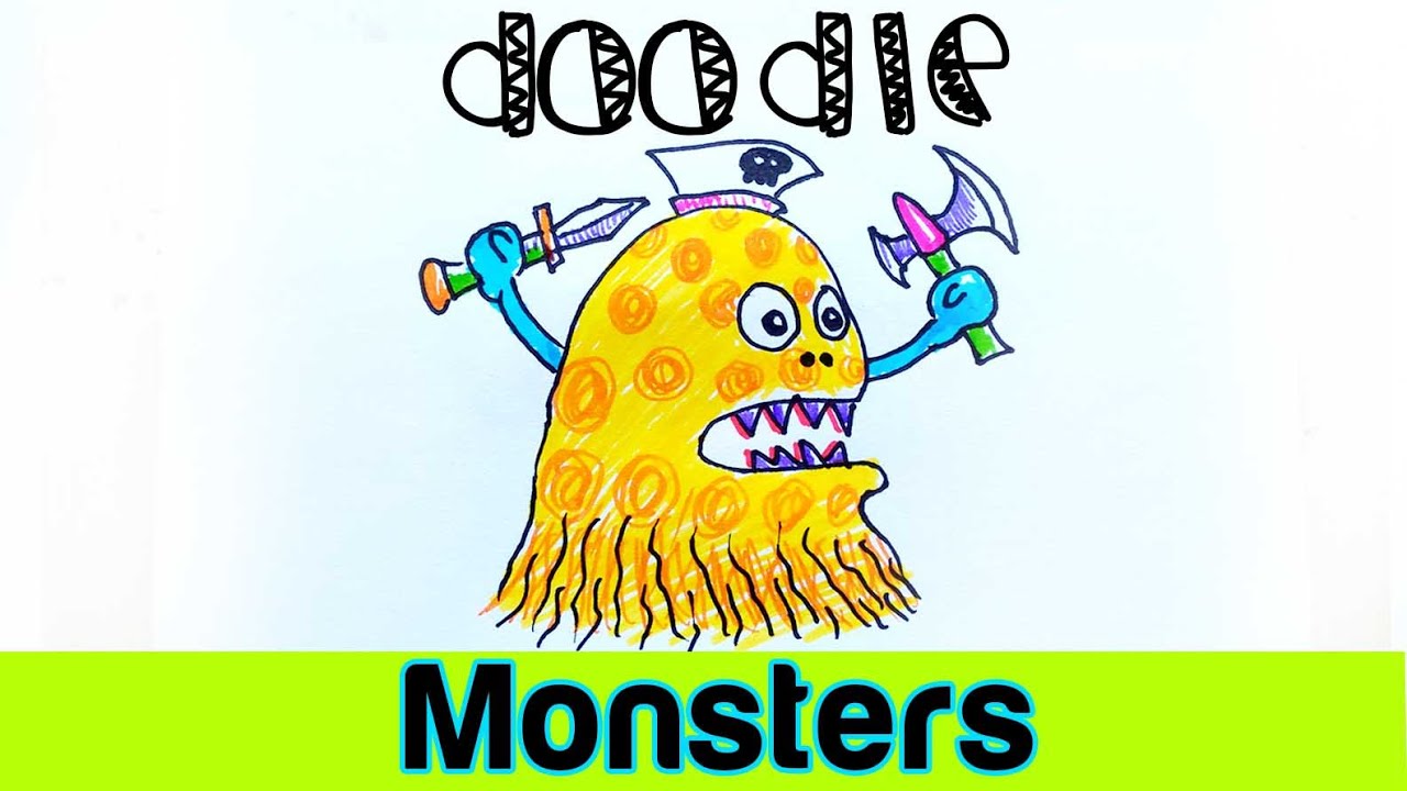 How To Draw Doodle Art Monsters | Drawing Cute Monsters ...