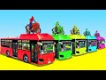 Homem-Aranha Parkour com Limusines Tratores Motos Ônibus Carros na pista de obstáculos - Gta Stream