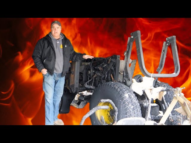 TRACTOR FIRE! DESTROYED BARN FULL OF EQUIPMENT!  Tractor Time with Tim To The Rescue! class=