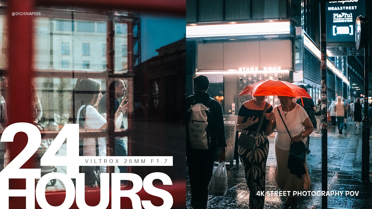 24 Hours of Street Photography in London (Day to Night) | Silent POV 4K